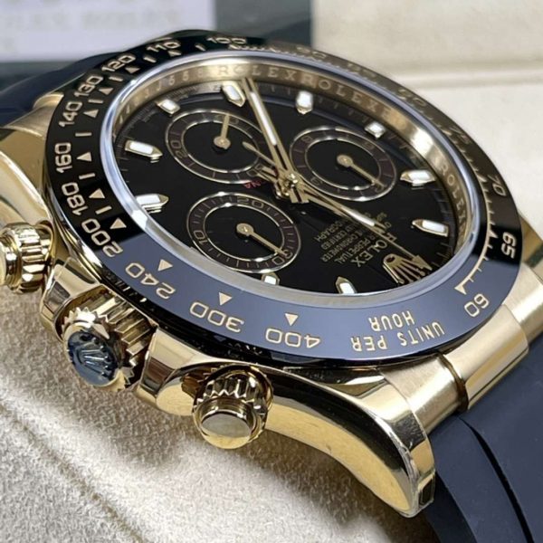 Rolex Cosmograph Daytona Rose Gold Swiss 4130 Clone Movement Watch - Image 7
