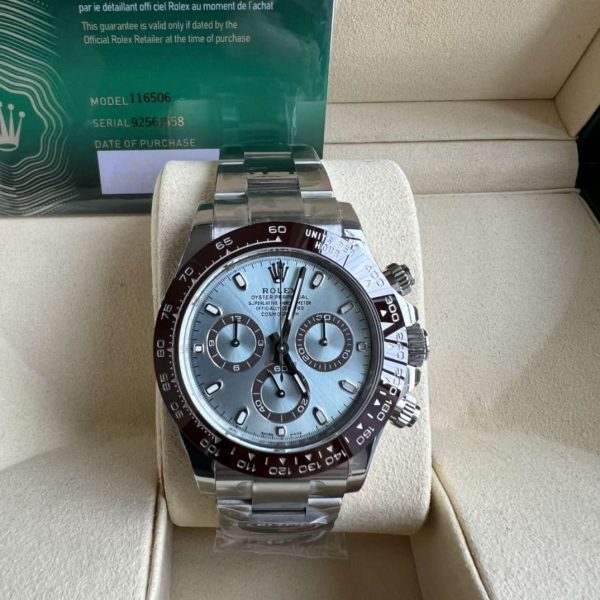 1:1 Fake Rolex Daytona Replica Oyster Platinum Ice-blue Dial