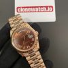 Rolex Day Date 40 Super Replica Rose Gold Chocolate Dial Presidential 3255 Movement - Image 3