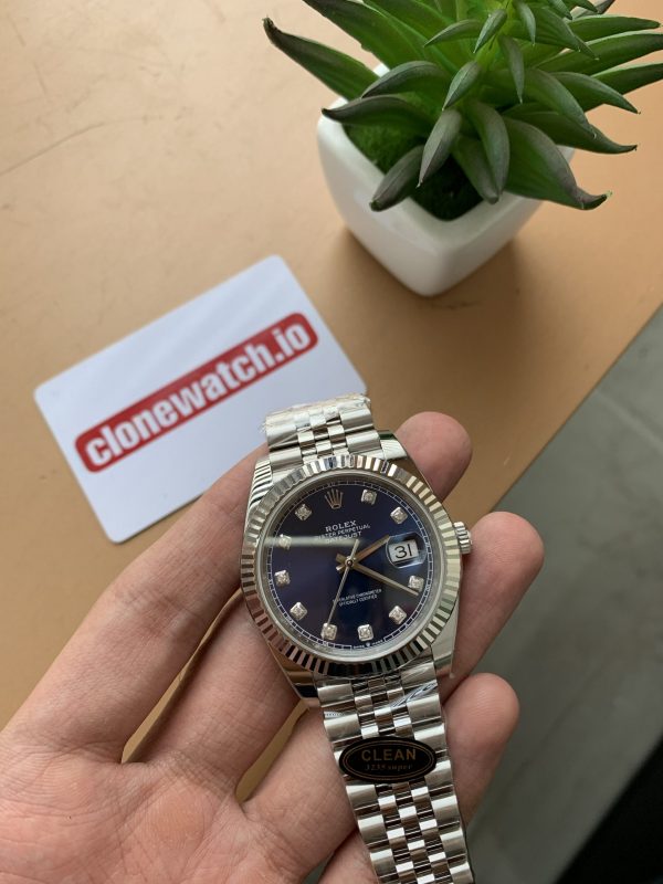 Rolex Datejust Super Clone Blue Diamond Dial Swiss 3235 Clone Movement
