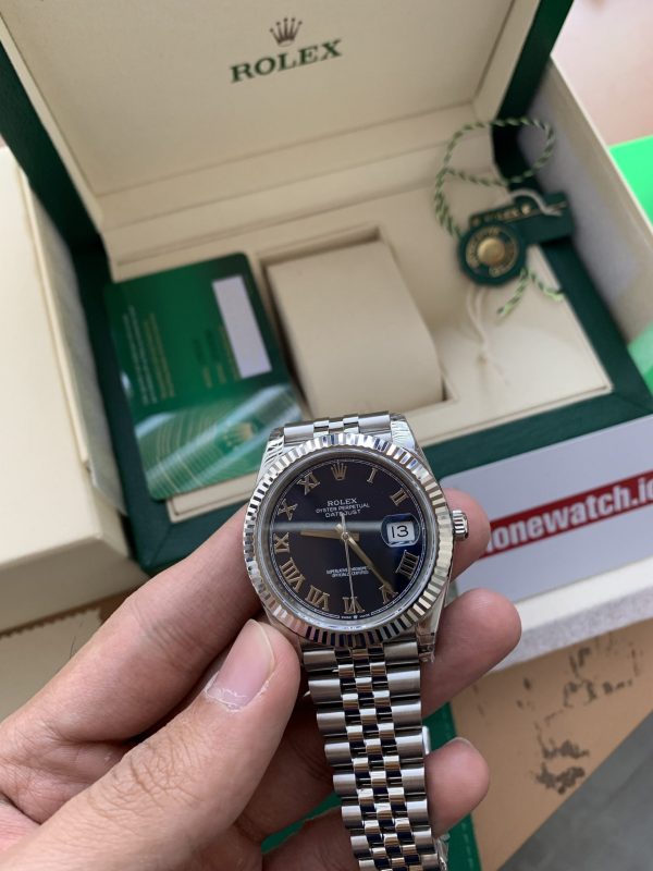 Knock Off Rolex Datejust Replica Blue Dial Roman Numerals Swiss 3235