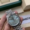 Fake Rolex Day-Date 40 Platinum Ice Blue Dial Fluted Bezel - Image 6